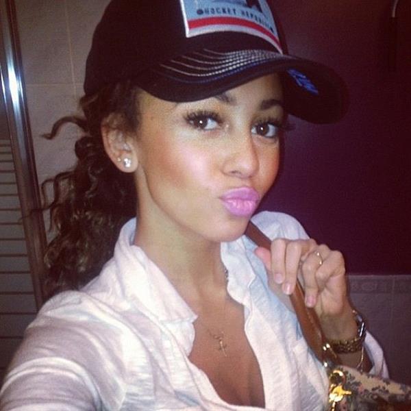 Vanessa Morgan taking a selfie