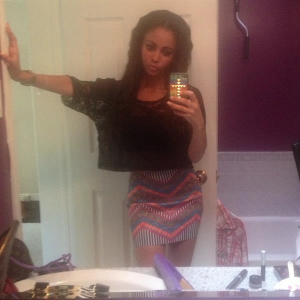 Vanessa Morgan taking a selfie