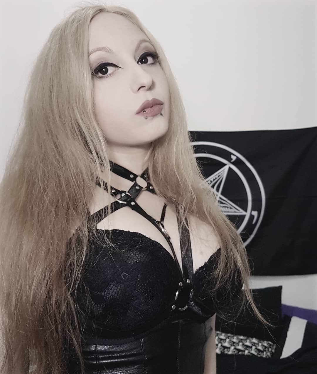 Anonymous in lingerie taking a selfie