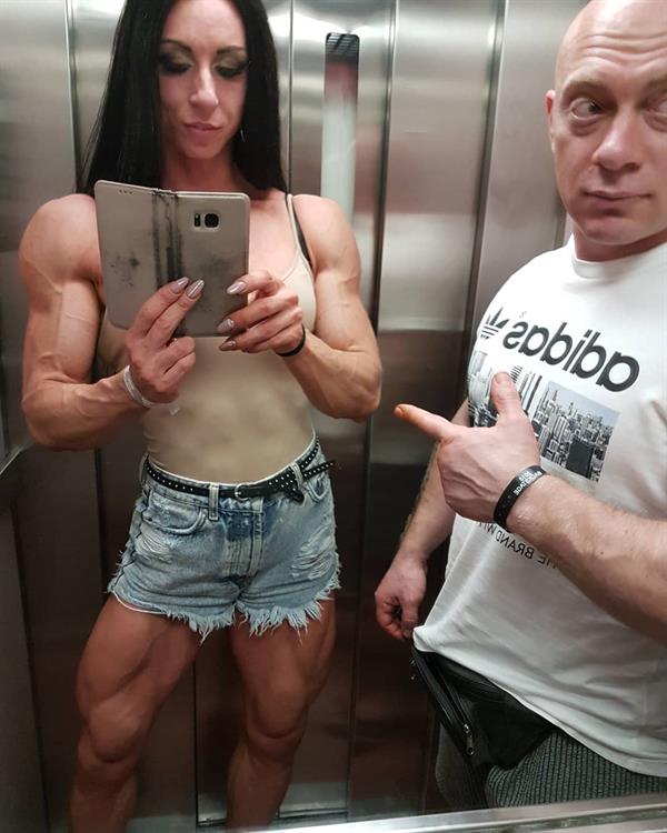 Viktoriia Pohribniak taking a selfie