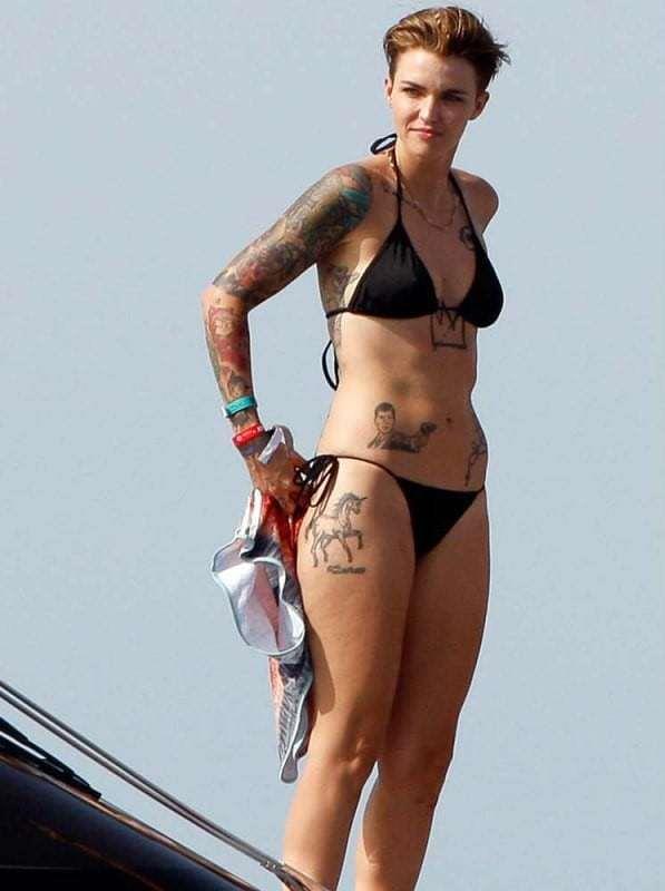 Ruby Rose in a bikini