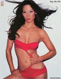 Lucy Liu in a bikini