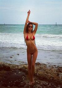 Helga Lovekaty in a bikini