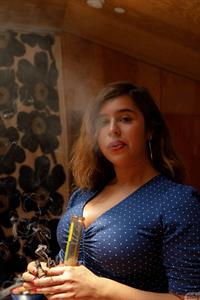 Sabrina Reyes Blue Dress