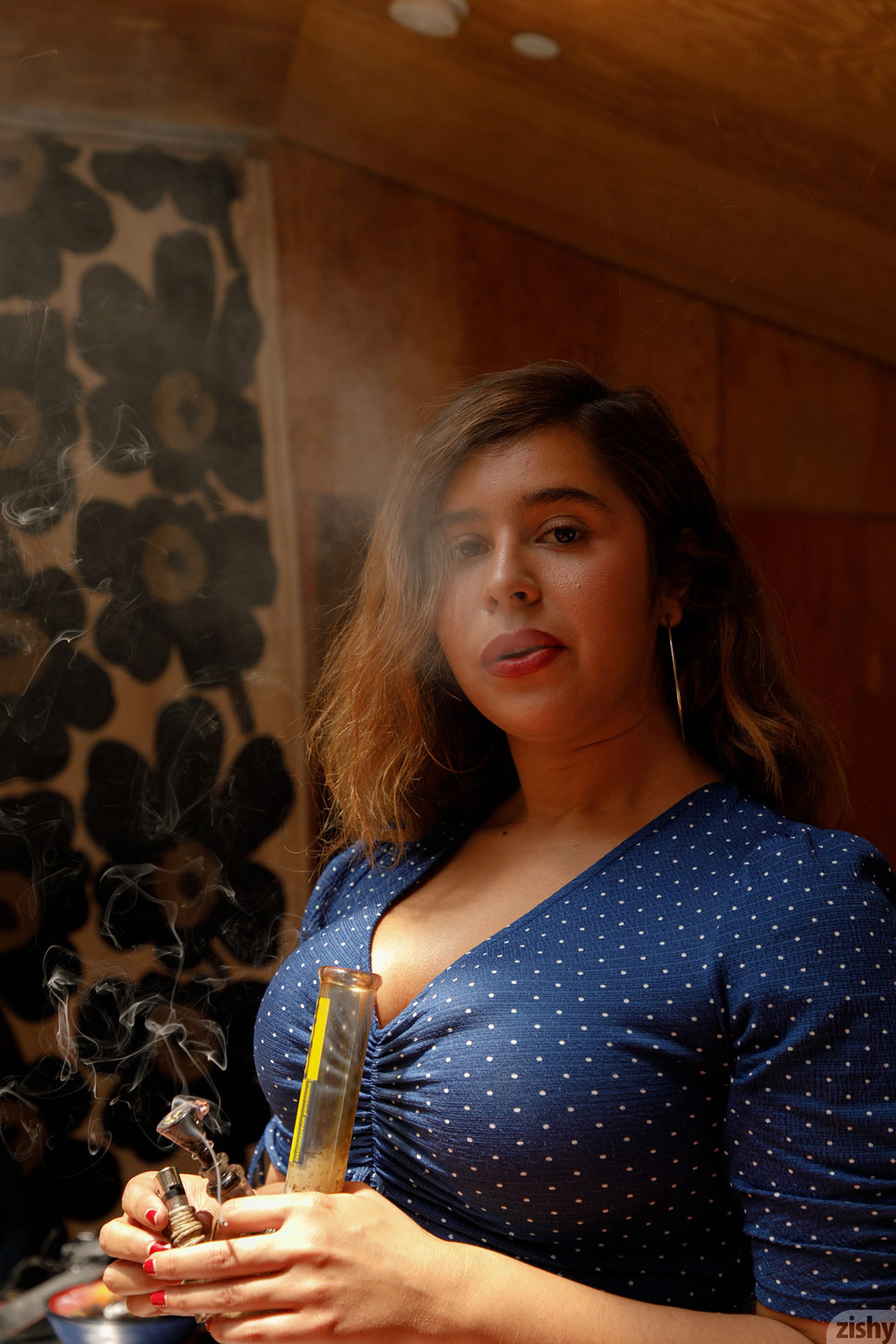 Sabrina Reyes Blue Dress