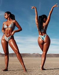 Nazanin Mandi in a bikini - ass