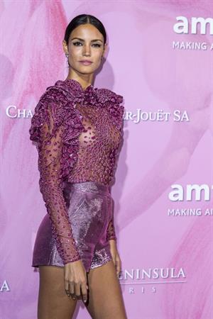 Sofia Resing braless boobs in a see through top showing her tits.





