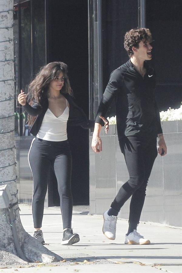 Camila Cabello looking sexy seen in public with Shawn Mendes by paparazzi.




