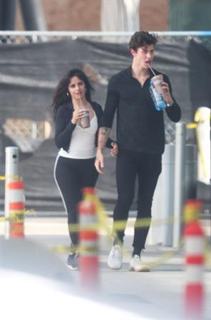 Camila Cabello looking sexy seen in public with Shawn Mendes by paparazzi.




