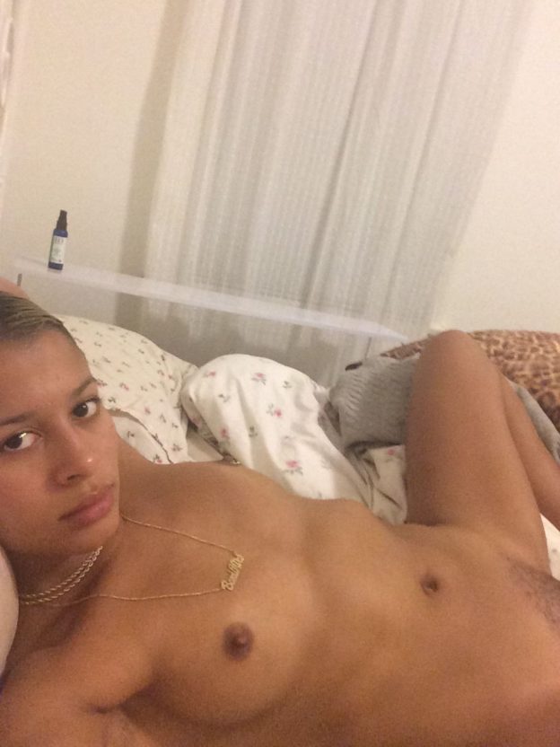 Sami Miro taking a selfie and - breasts