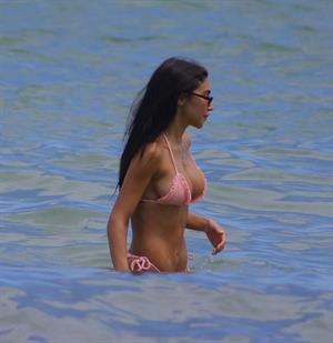 Chantel Jeffries sexy ass in a bikini at the beach in Miami seen by paparazzi showing nice cleavage.























