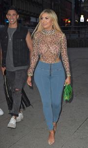 Chloe Ferry Pictures Chloe Ferry braless boobs in a see through top seen by paparazzi showing off her tits and ass.