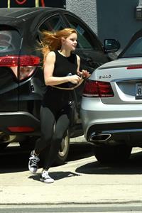 Ariel Winter Pictures Ariel Winter braless boobs seen by paparazzi in a black top showing her tits pokies.