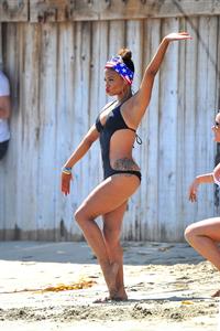 Christina Milian at the beach