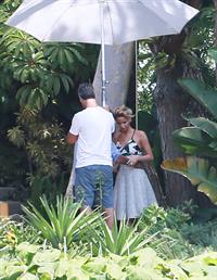 Jennifer Lawrence on Hunger Games set