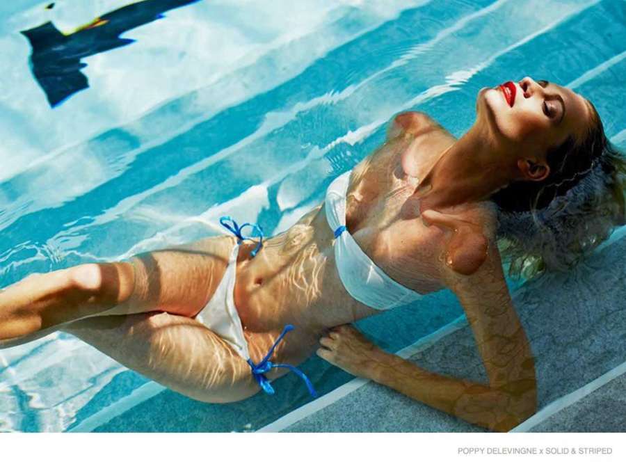 Poppy Delevingne in a bikini