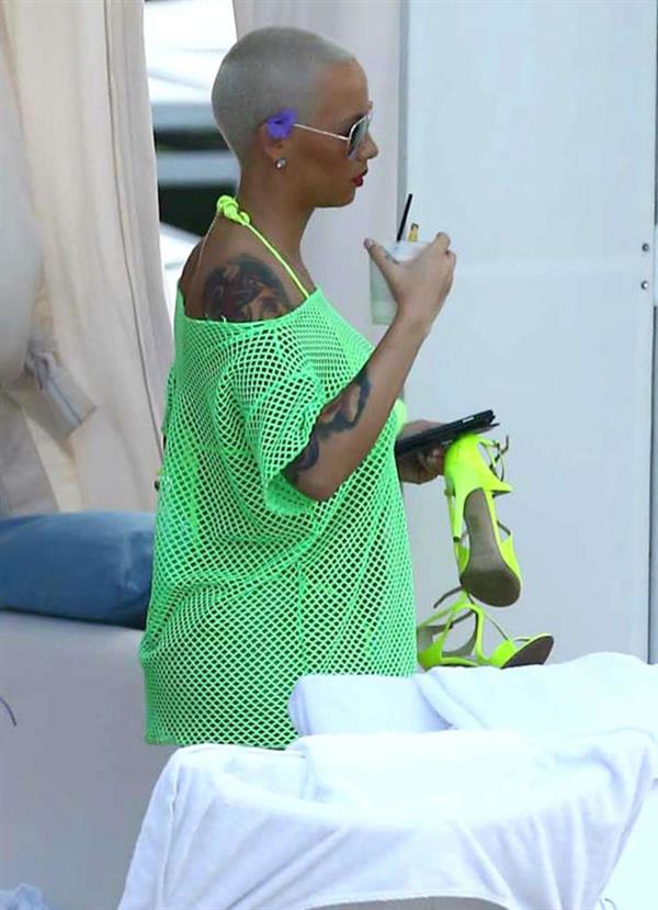 Amber Rose in a bikini