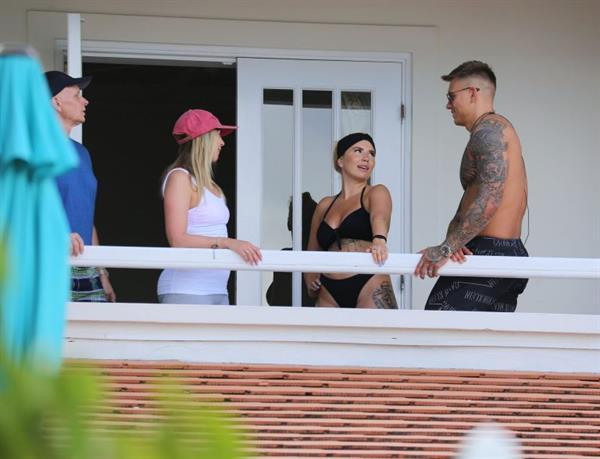 Olivia Buckland sexy ass in a bikini seen by paparazzi with Alex Bowen.







































