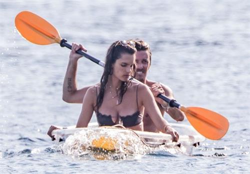 Alessandra Ambrosio sexy at the beach in a thong bikini and flashing her pussy to her boyfriend seen by paparazzi.











