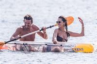 Alessandra Ambrosio sexy at the beach in a thong bikini and flashing her pussy to her boyfriend seen by paparazzi.











