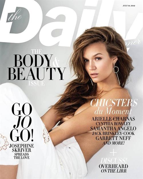 Josephine Skriver Pictures Josephine Skriver topless and sexy photo shoot for The Daily Summer magazine showing nice cleavage.
