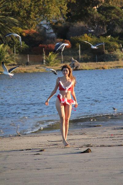Blanca Blanco in a bikini