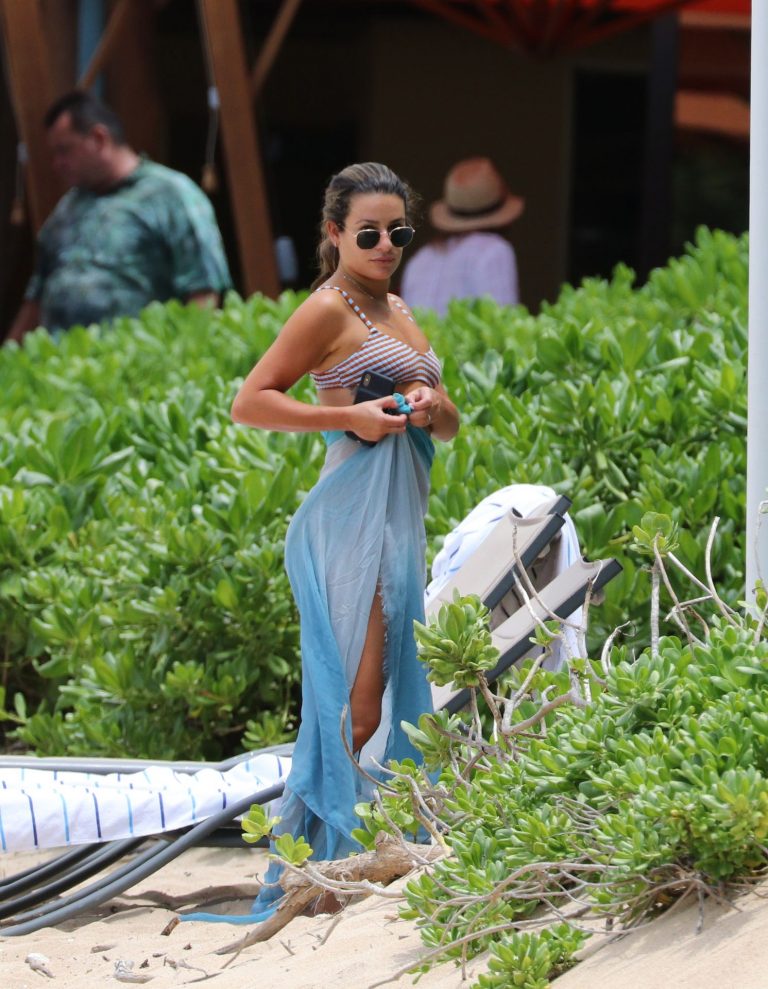 Lea Michele Pictures Lea Michele sexy ass in a bikini seen at the beach by paparazzi.