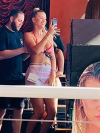 Sofia Richie sexy in a bikini showing some nice cleavage seen by paparazzi celebrating her 21st birthday.





