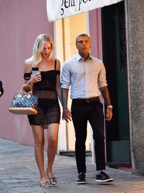 Chiara Ferragni Pictures Chiara Ferragni sexy in a see through dress showing her ass in panties seen by paparazzi.