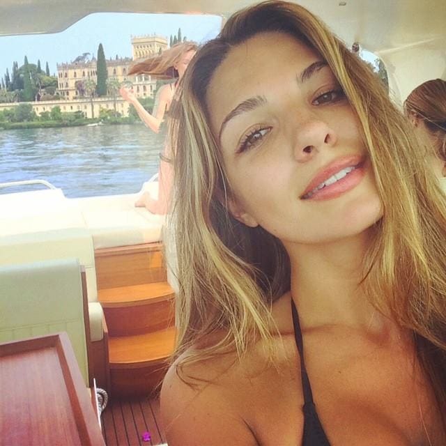Jessica Ashley in a bikini taking a selfie