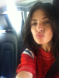 Sarah Shahi taking a selfie