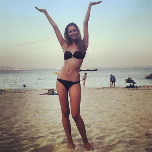 Sandra Kubicka in a bikini