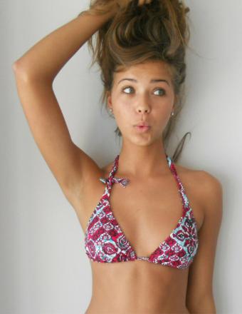 Sandra Kubicka in a bikini