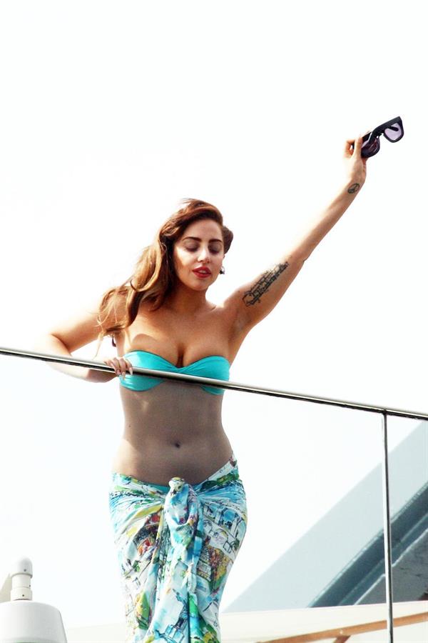 Lady Gaga in a bikini