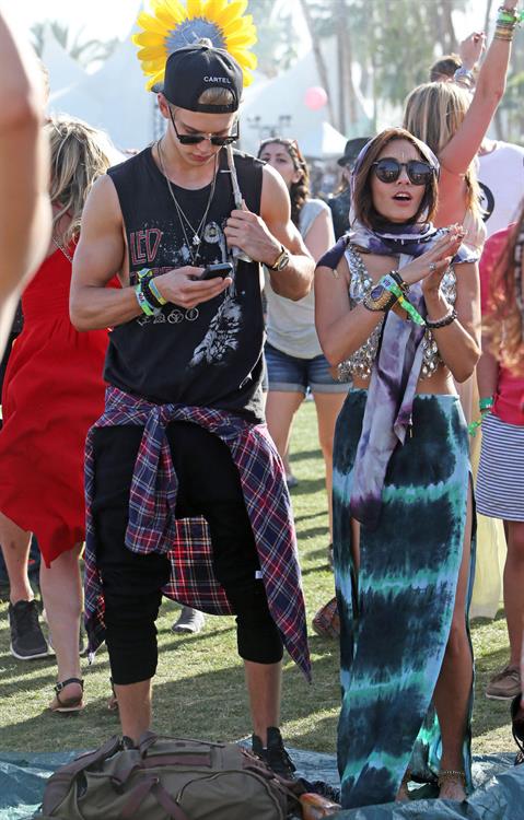 Vanessa Hudgens at Coachella Festival day 3 in Indio on April 14, 2013