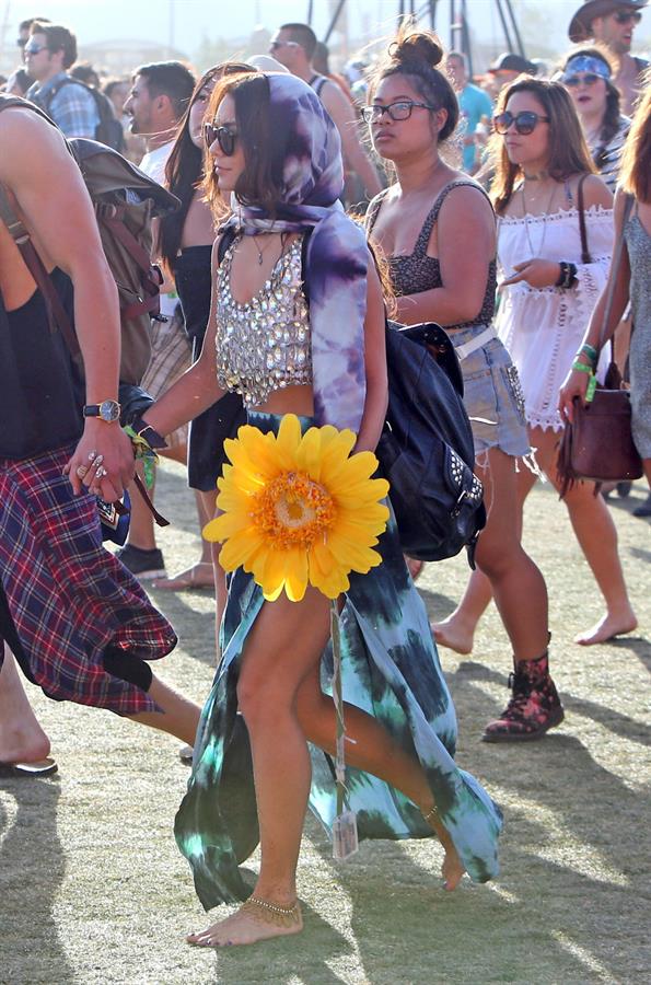 Vanessa Hudgens at Coachella Festival day 3 in Indio on April 14, 2013
