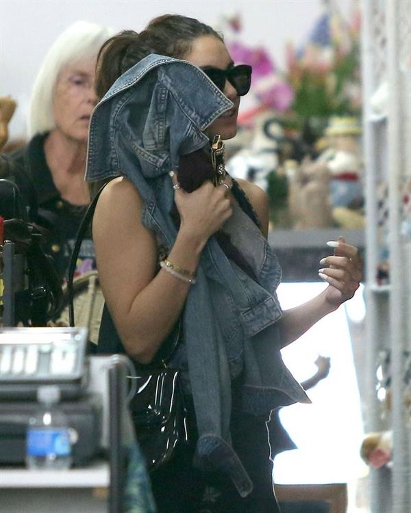 Vanessa Hudgens running errands in Los Angeles on May 7, 2013