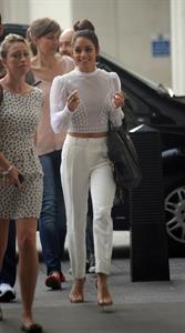 Vanessa Hudgens arriving at BBC Radio 1 in London on July 16, 2013 