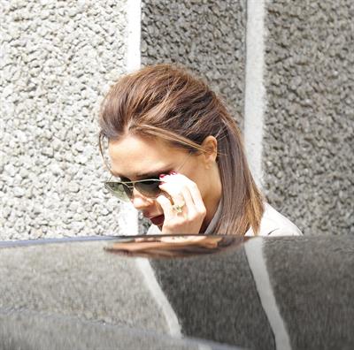 Victoria Beckham leaving London's Vogue Festival in London on April 28, 2013