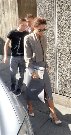 Victoria Beckham leaving London's Vogue Festival in London on April 28, 2013