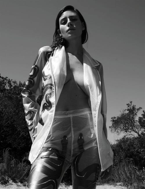 Alejandra Guilmant Pictures Alejandra Guilmant nude photoshoot in black and white showing off her topless big boobs.