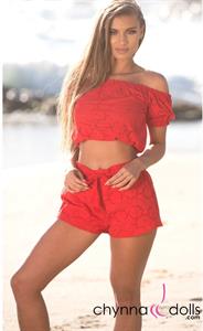 Avalon Dawn in her Daisy Dukes Beachwear Shorts