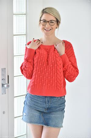 Danielle FTV Nude Pictures Denim Skirt