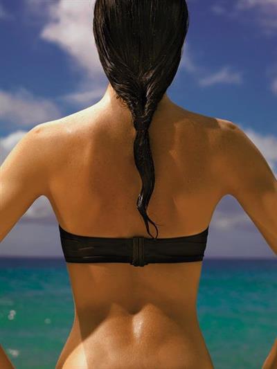 Hilary Rhoda in a bikini