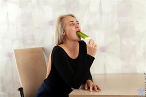 Drika Nude Pictures When Drika is done daydreaming about shoving her popsicle deep into her cock hungry twat, she decides it's time to experiment. She peels off her clothes and rubs the cold treat against her pierced nipple, then kicks off her high heels and climbs up on the table so she can play with her bare twat.