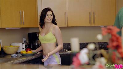 Once Jessica Rex sees her stepbrothers big dick she cant wait to give him a stiffie ride and take a creampie of cum