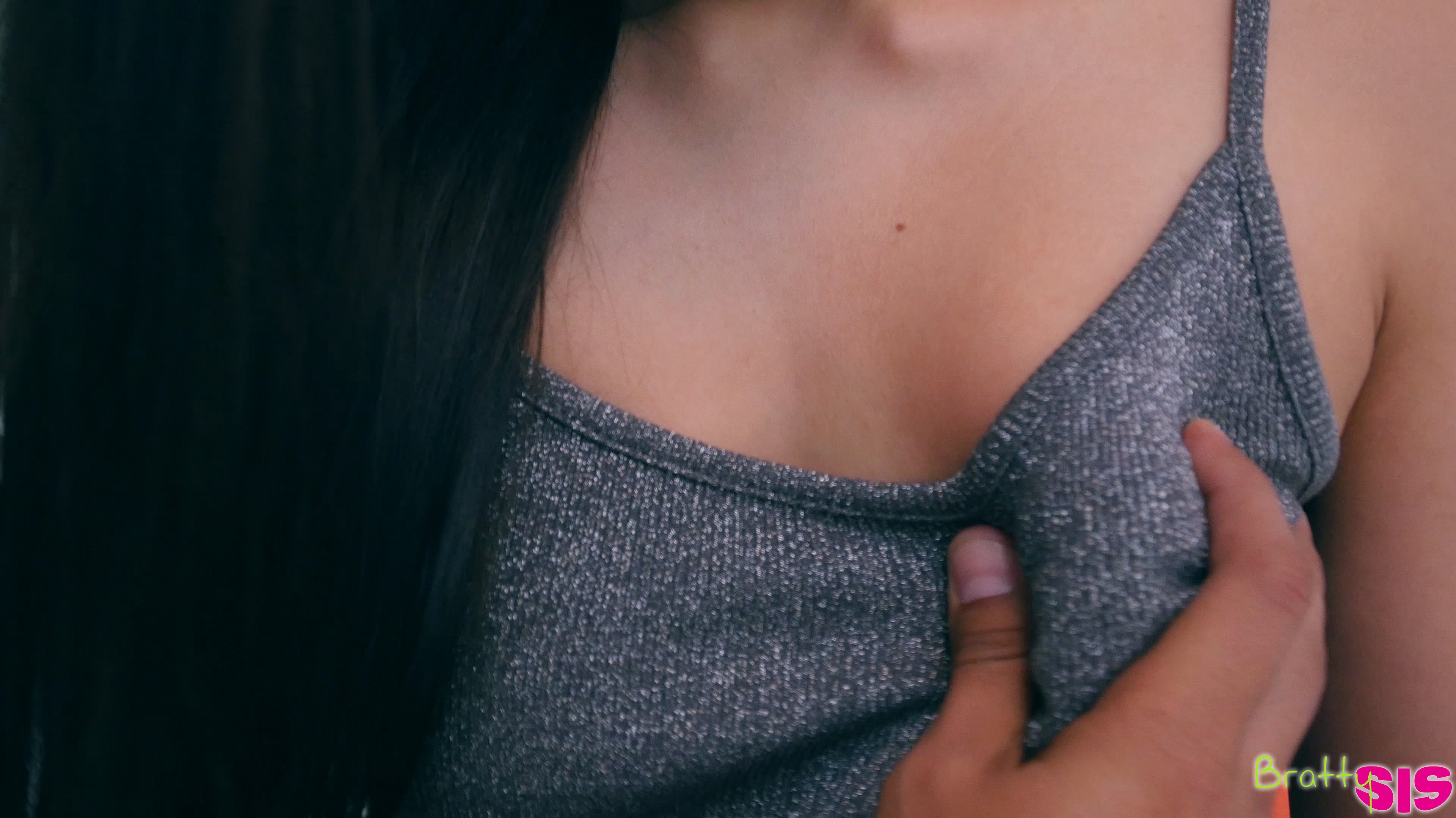 Cute coed Alina Lopez gives her stepbrother his dying wish with a deep throat BJ and a stiffie ride in her bare pussy