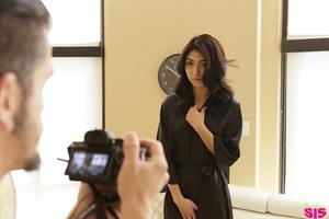 Kara Faux Nude Pictures Petite Latina Kara Faux models for her stepbrother and then climbs aboard for a stiffie ride in her tight bare pussy