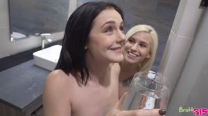 Kiara Cole,Rosalyn Sphinx Nude Pictures Adopted sisters Kiara Cole and Rosalyn Sphinx get stuck and agree to give their stepbro a threesum if he lets them out