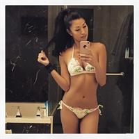 Ivy Teves in a bikini taking a selfie